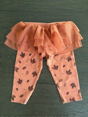 Carter's Fall Tulle Ruffle Leaf Leggings (9M)